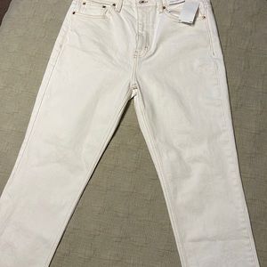 Topshop Straight Leg Raw Hem Jeans/Frayed hem with just a hint of stretch size14